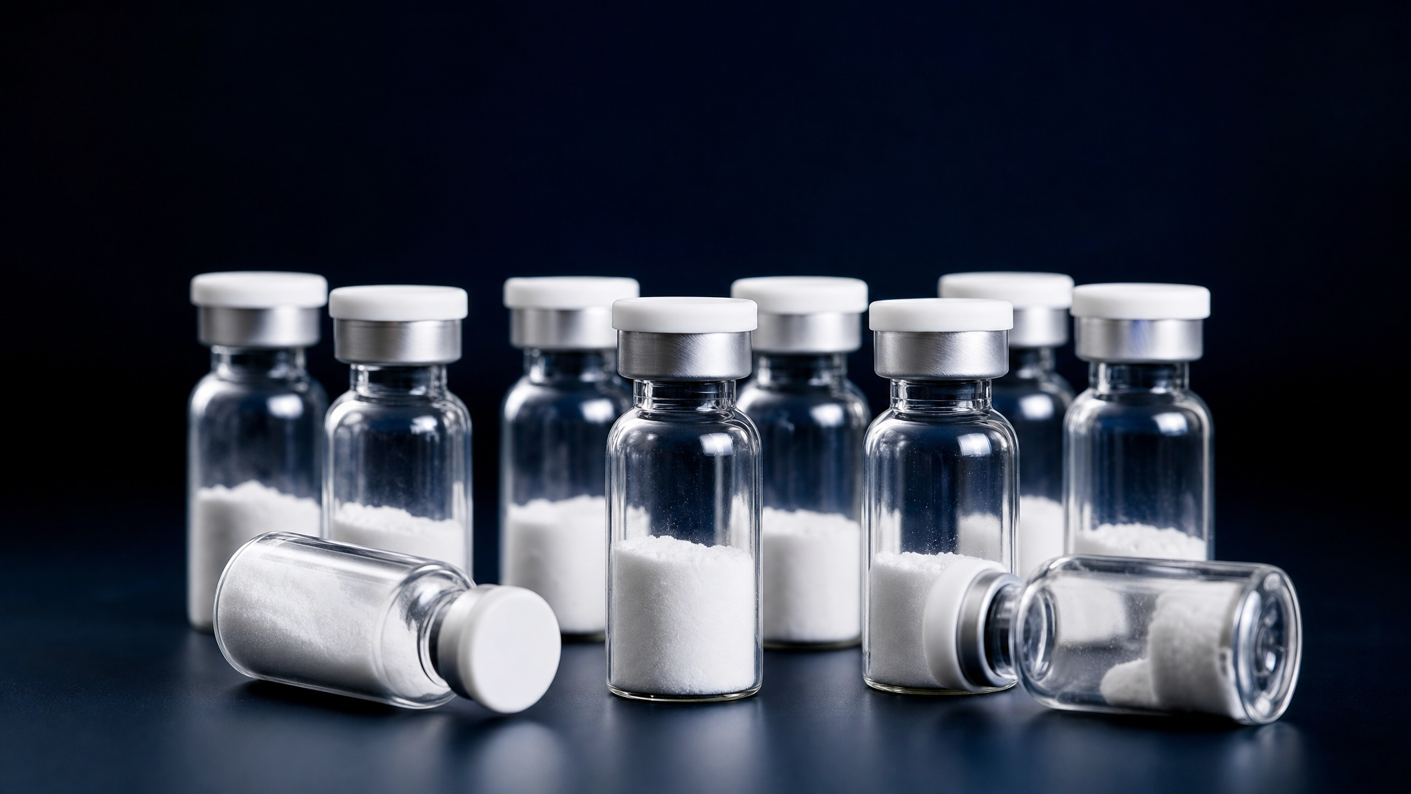 Research peptide vials